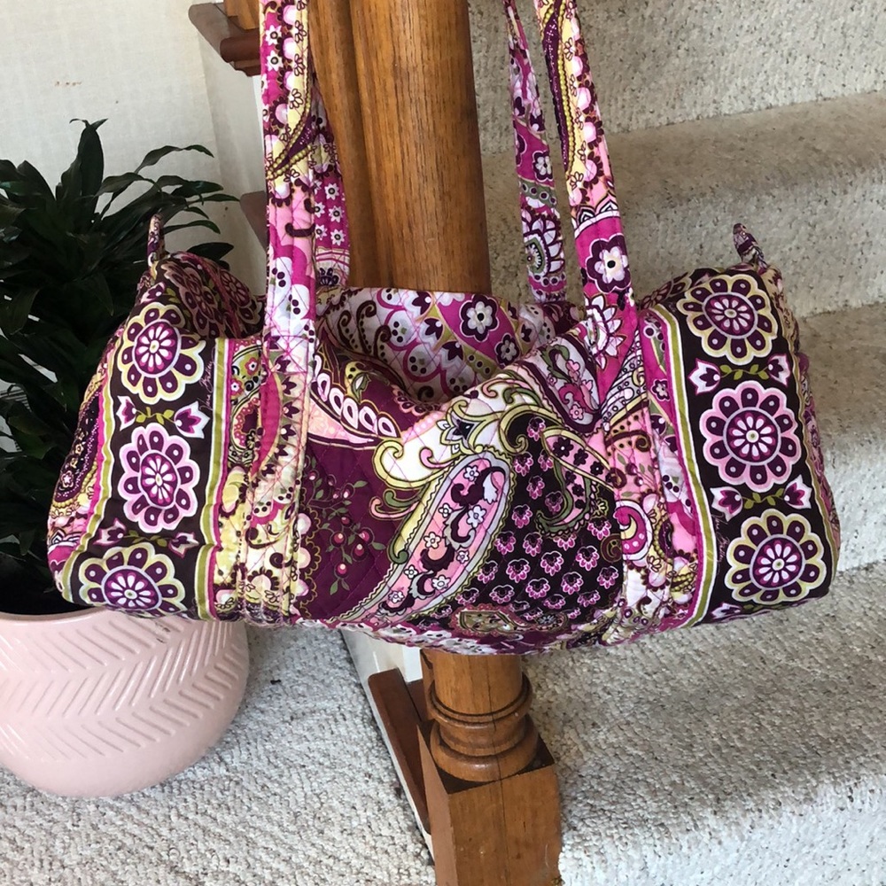 Vera Bradley Pink and Purple Patterned Bag - Picture 2 of 10